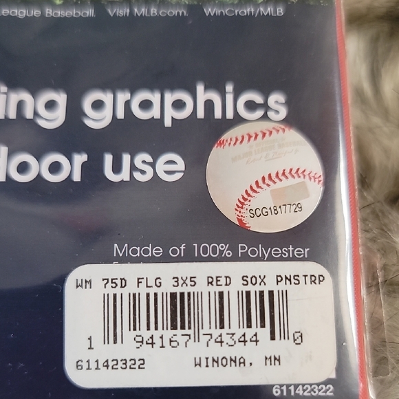 WinCraft MLB Red Sox Red and Navy Flag-NWT - Picture 5 of 7